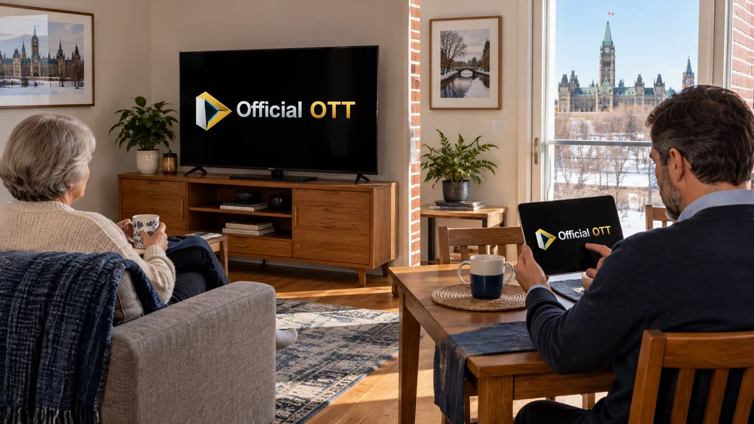 Two people using a television and tablet separately.