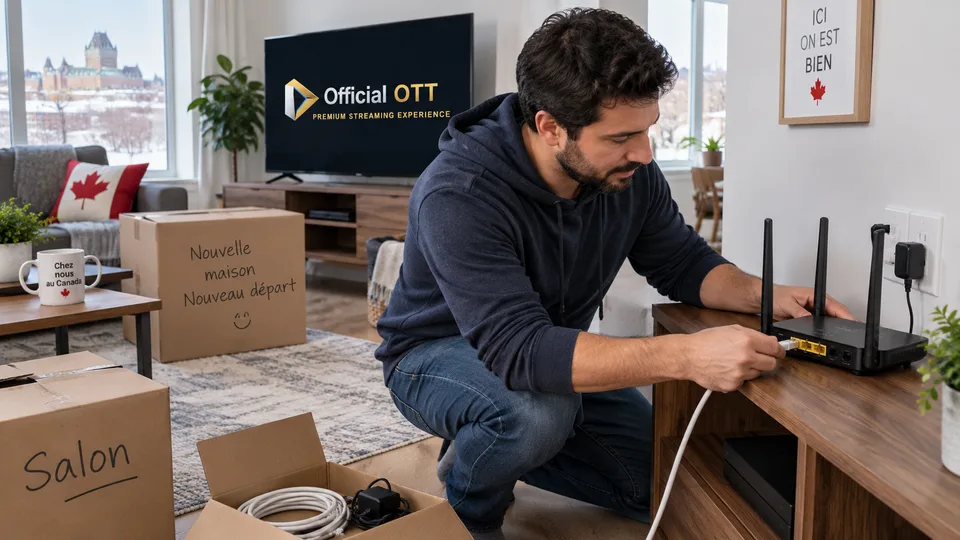 Examining the router’s position in the living room.