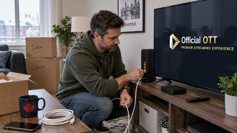 Checking the television setup’s network.
