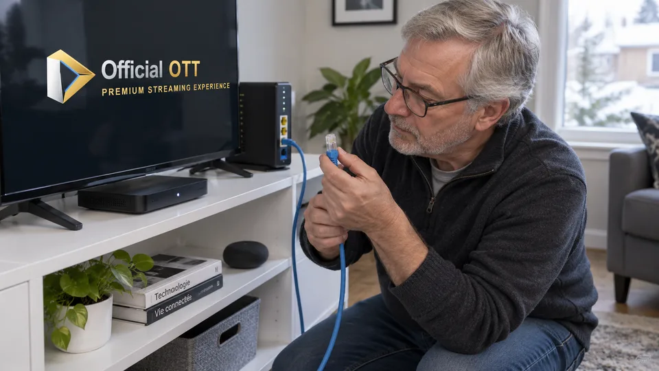 Vérification d’un câble réseau et de son connecteur.