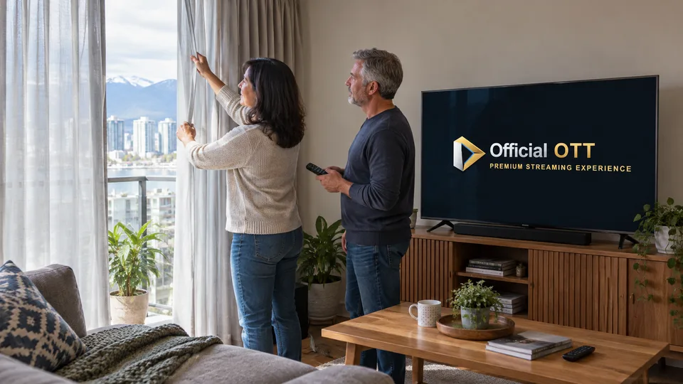 Réglage des rideaux à proximité du téléviseur.