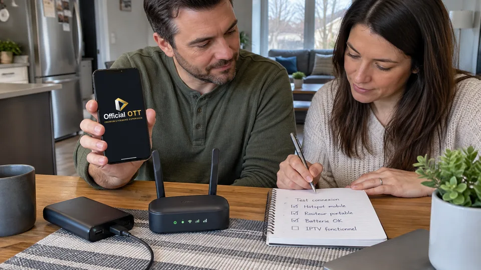 Contrôle de la connexion disponible sur un téléphone.