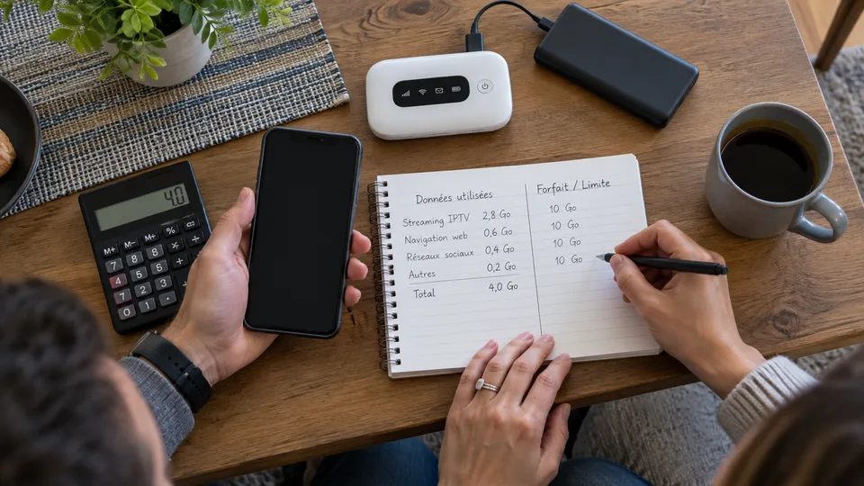 Suivi de l’utilisation des données mobiles.