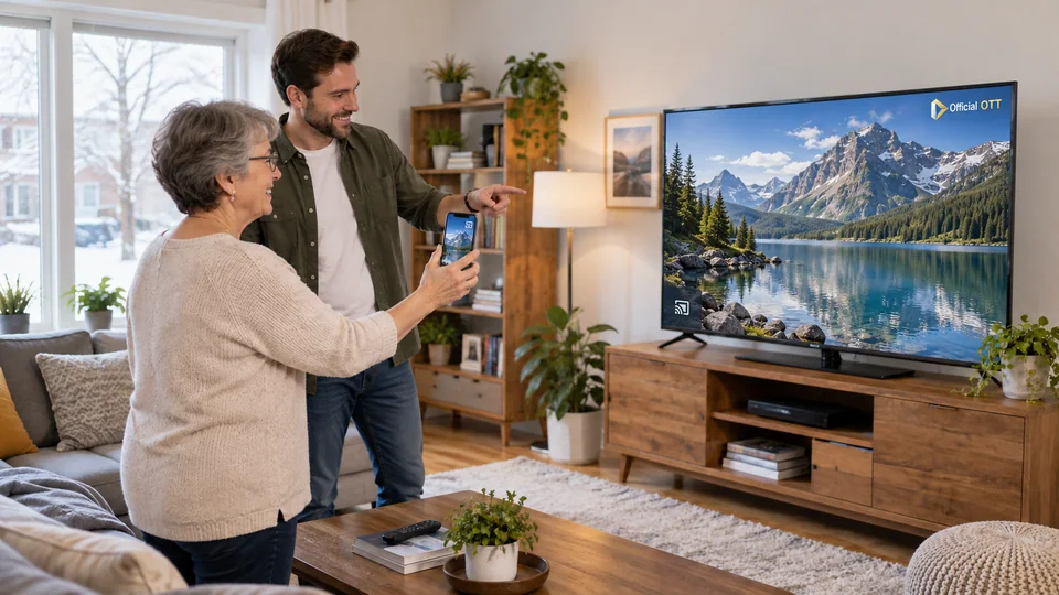 Using a phone near a television.