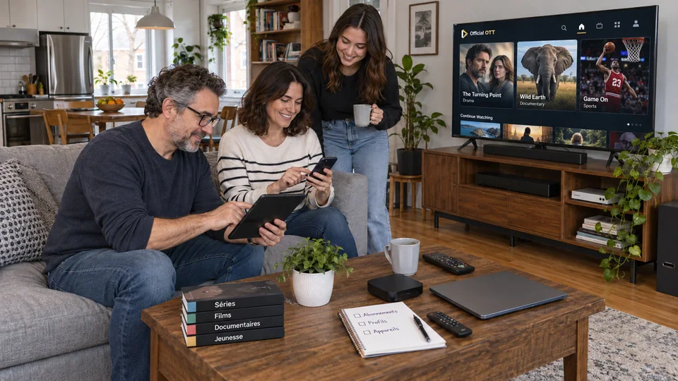 Organizing a household’s streaming services.