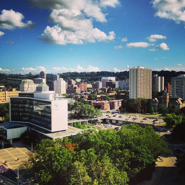 Vue du centre-ville de Hamilton et de ses quartiers