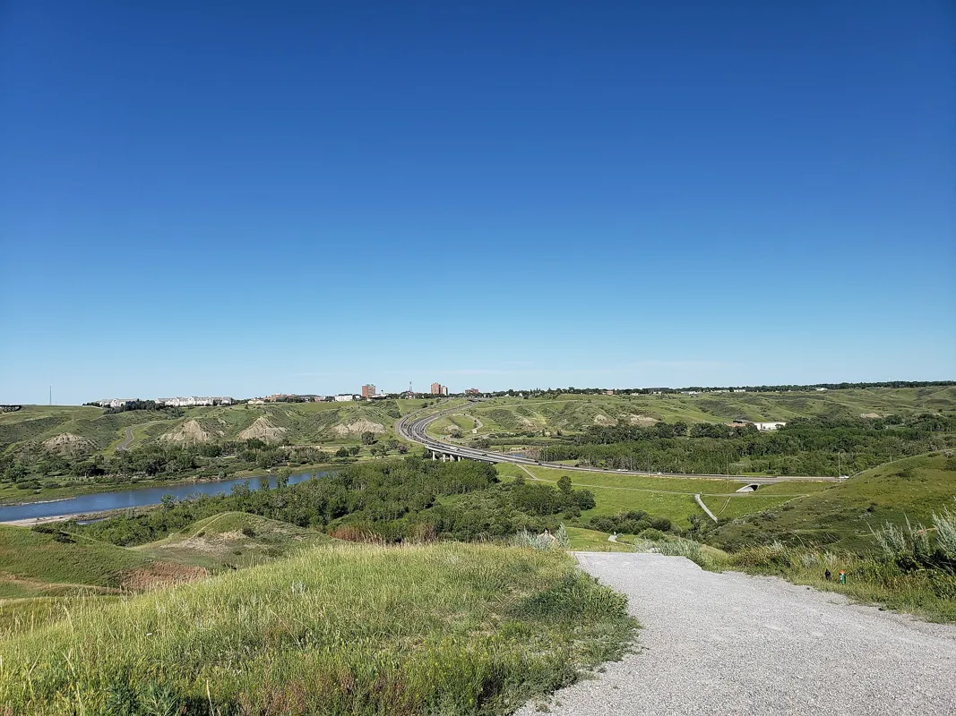 La vallée fluviale et les espaces verts de Lethbridge