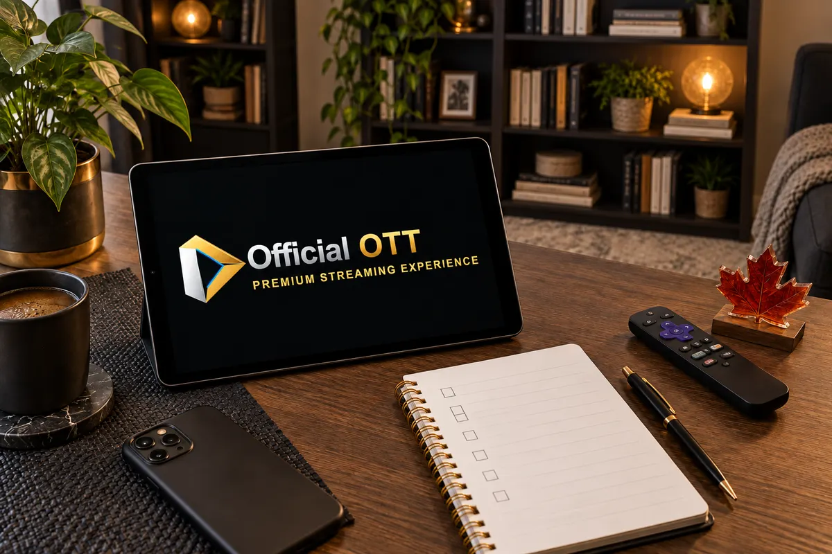 OfficialOTT tablet, blank checkbox notebook, pen and remote for recording a trial.