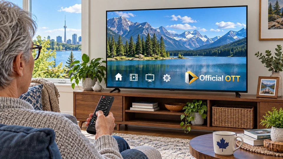 A person uses a remote from their normal seat in front of the television.