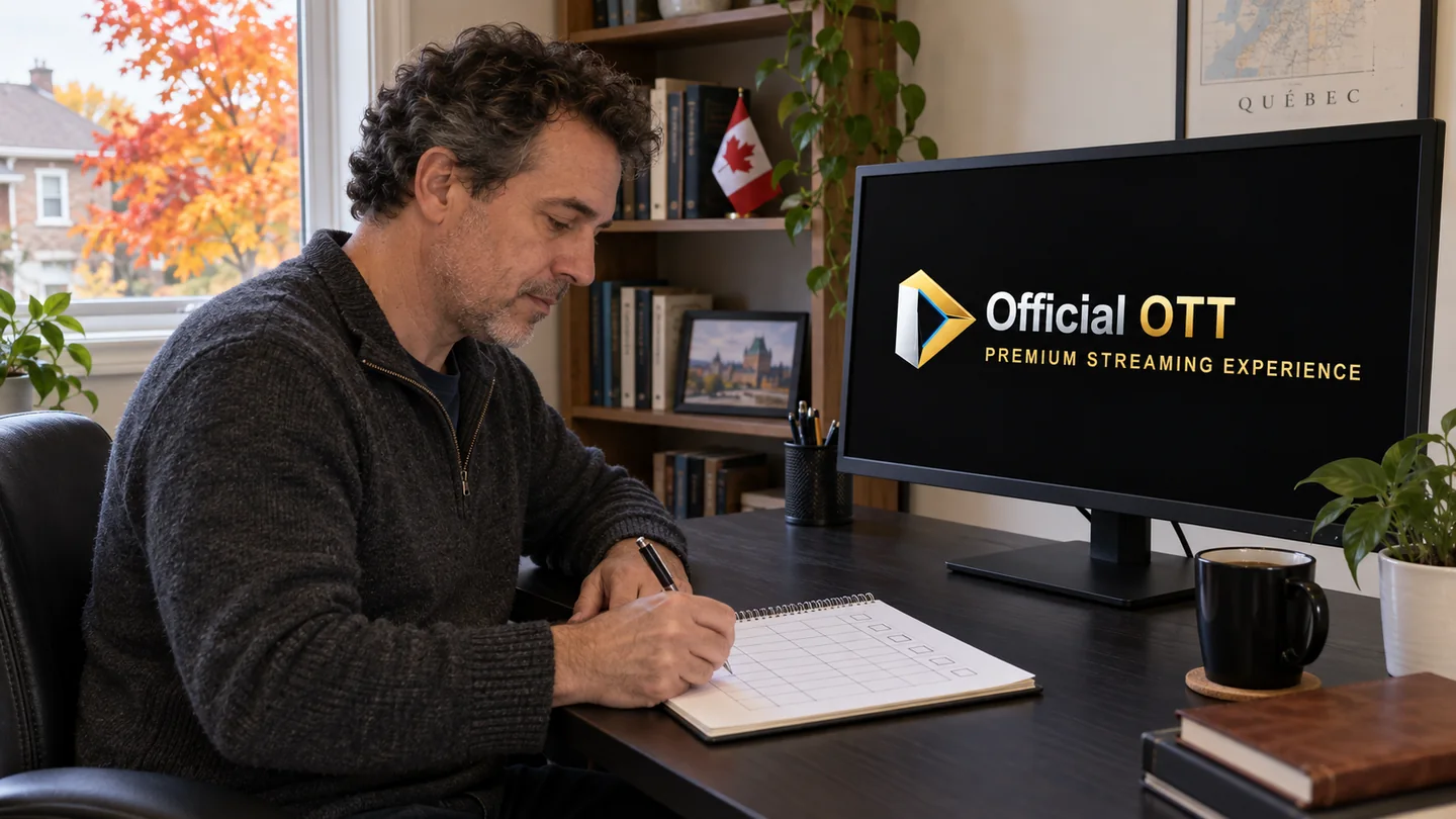 Person recording observations after a video trial.