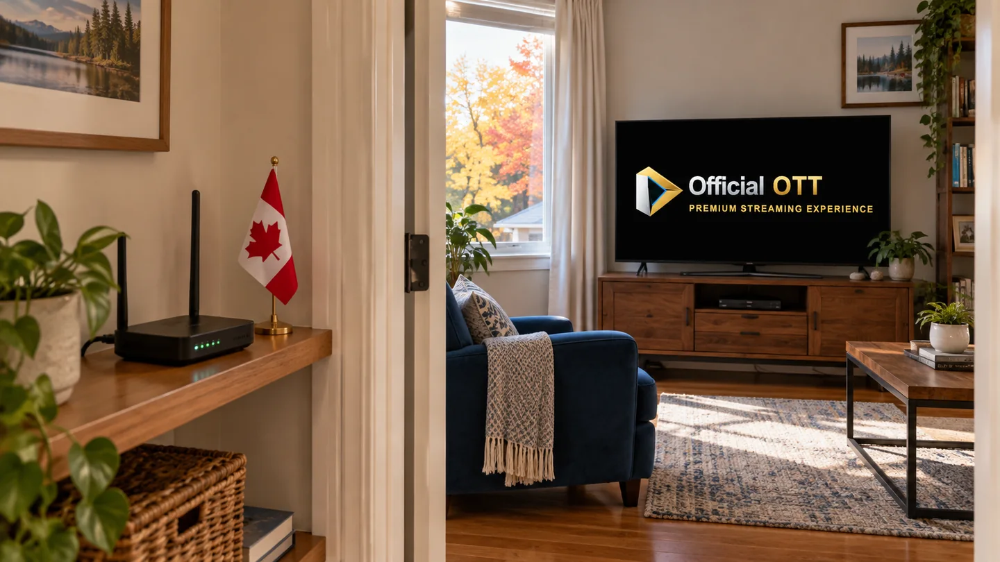 Television in a separate room from the router.